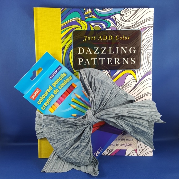 NEW Dazzling Patterns Coloring Book Gift Set